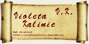 Violeta Kalinić vizit kartica